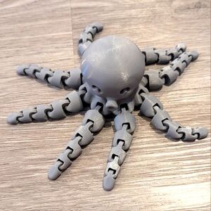 Gray Articulated Octopus Toy